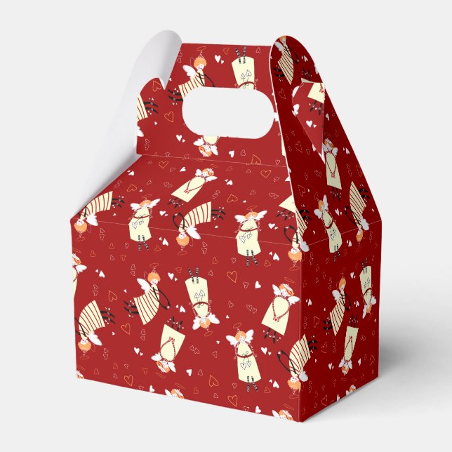 Christmas Angels Gable Favour Box (Back Side)