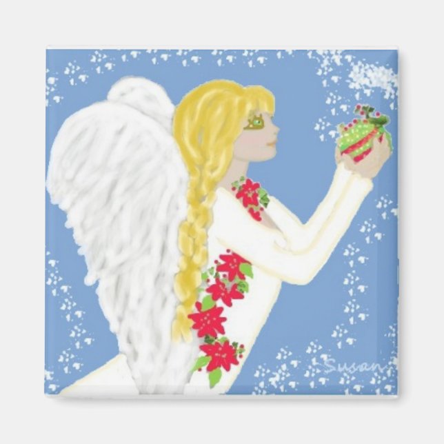 Christmas Angel's Gift Magnet (Front)