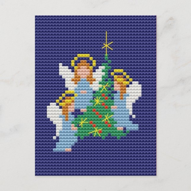 Christmas Angels Holiday Postcard (Front)