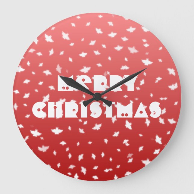Christmas Angels Large Clock (Front)