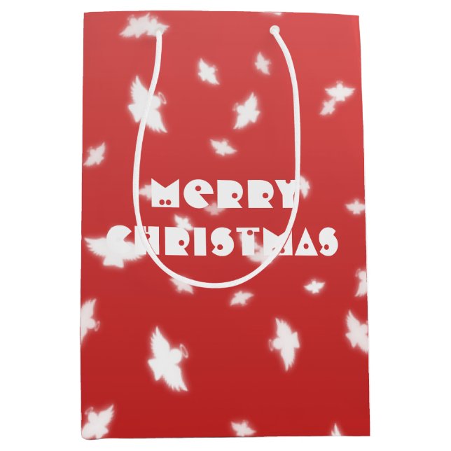 Christmas Angels Medium Gift Bag (Front)