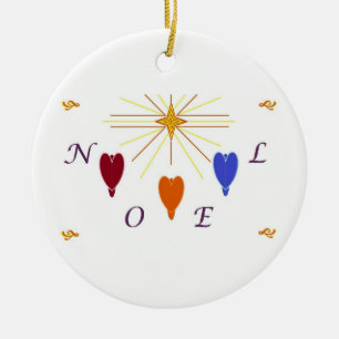 Christmas Angels n Star Noel Ceramic Tree Decoration