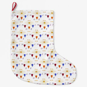 Christmas Angels n Star Noel Large Christmas Stocking