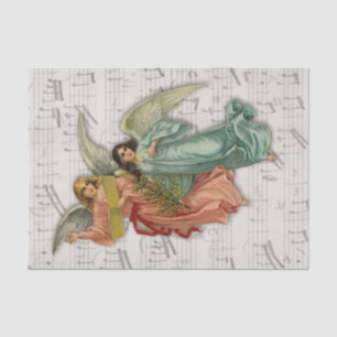 Christmas Angels Victorian Religious Vintage Big   Tissue Paper