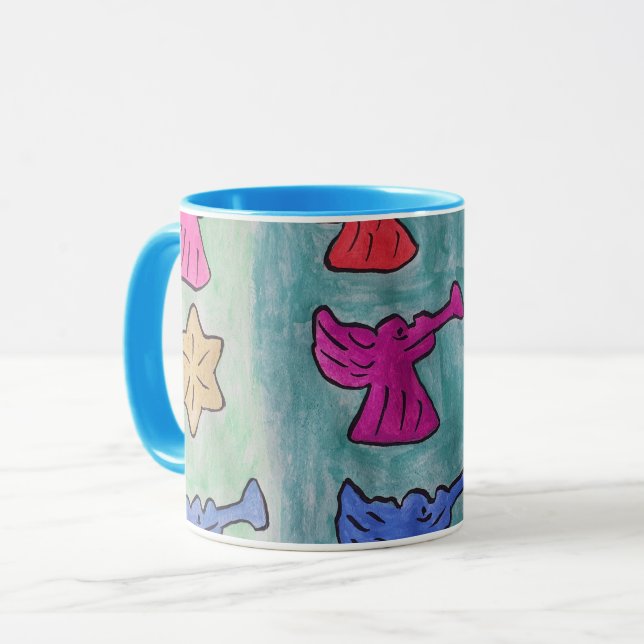 Christmas Angels With Trumpets Mug (Front Left)