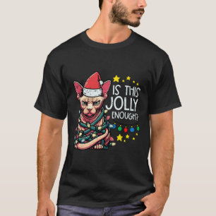Christmas Angry Cat Is This Jolly Enough Xmas Men T-Shirt