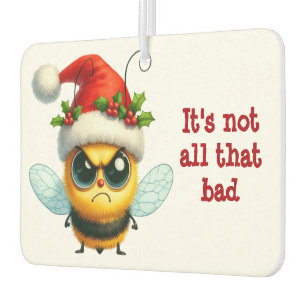 Christmas Angry Honeybee Car Air Freshener