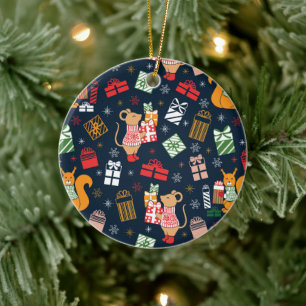 Christmas Animal Ceramic Tree Decoration