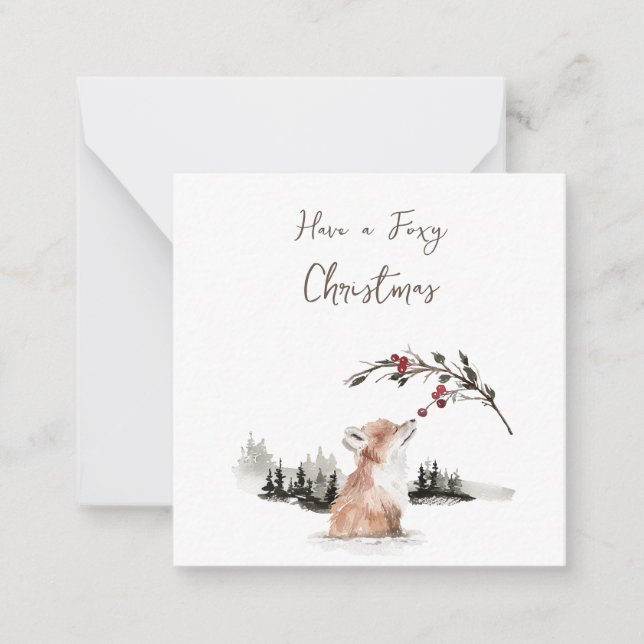 Christmas Animal Fox Card (Front)