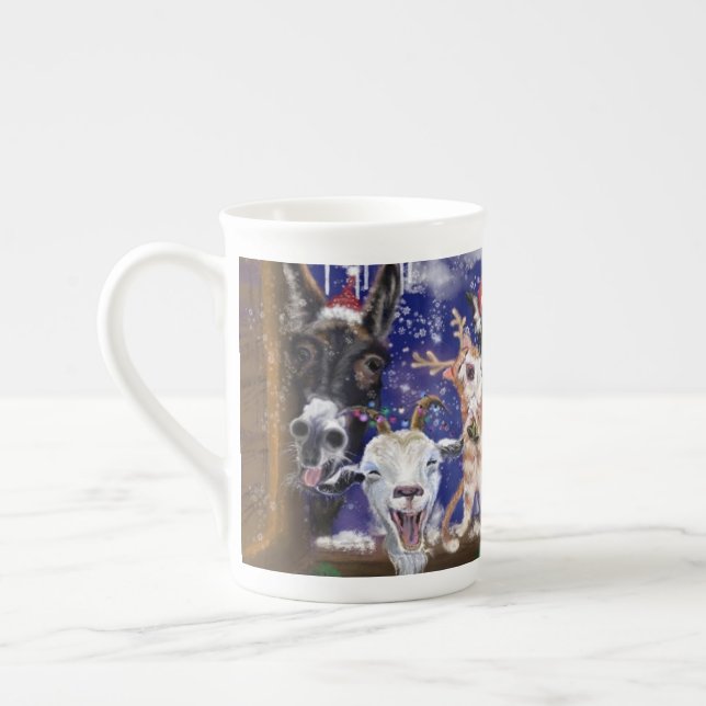 Christmas Animal Party Funny Mug (Left)