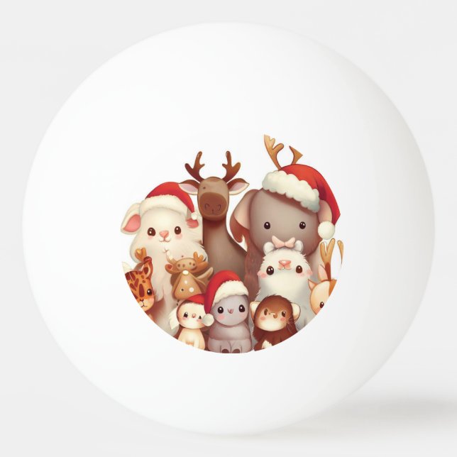Christmas Animals (3) Ping Pong Ball (Front)