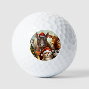 Christmas Animals (6) Golf Balls