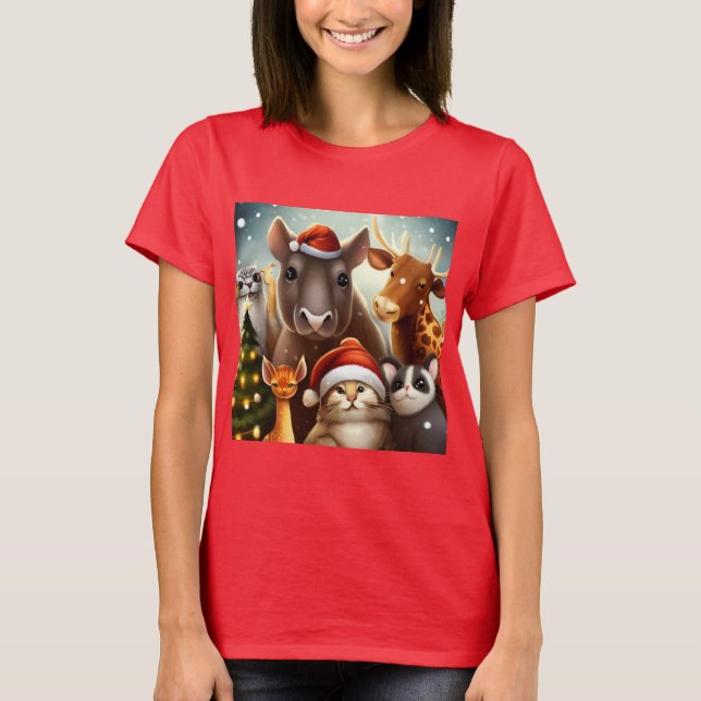 Christmas Animals 6 T-Shirt (Front)