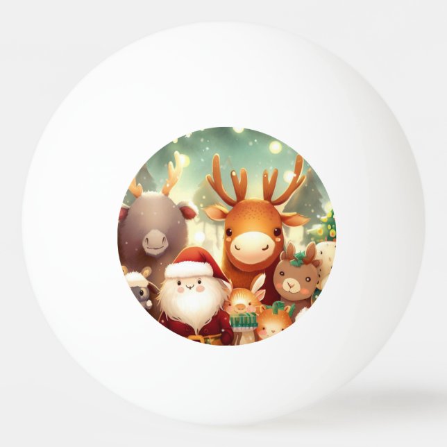 Christmas Animals (8) Ping Pong Ball (Front)