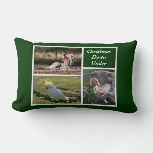 Christmas Animals Aussie Style - Personalizable Lumbar Cushion