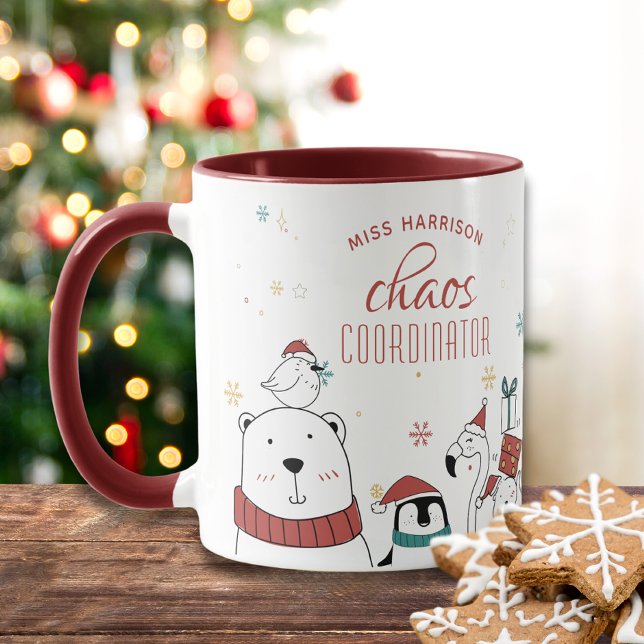 Christmas Animals Chaos Coordinator Personalised Mug (Creator Uploaded)