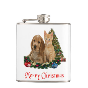 Christmas Animals Hip Flask