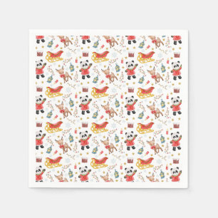 Christmas Animals Napkin