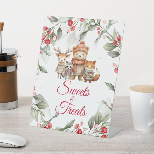  Christmas Animals Shower Sweets & Treats Sign (In SItu)