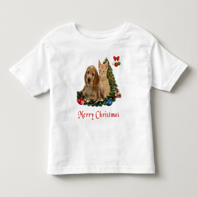 Christmas animals toddler T-Shirt (Front)