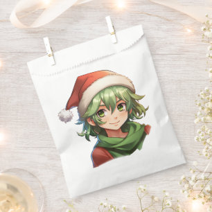 Christmas Anime Elf Portrait Favour Bags