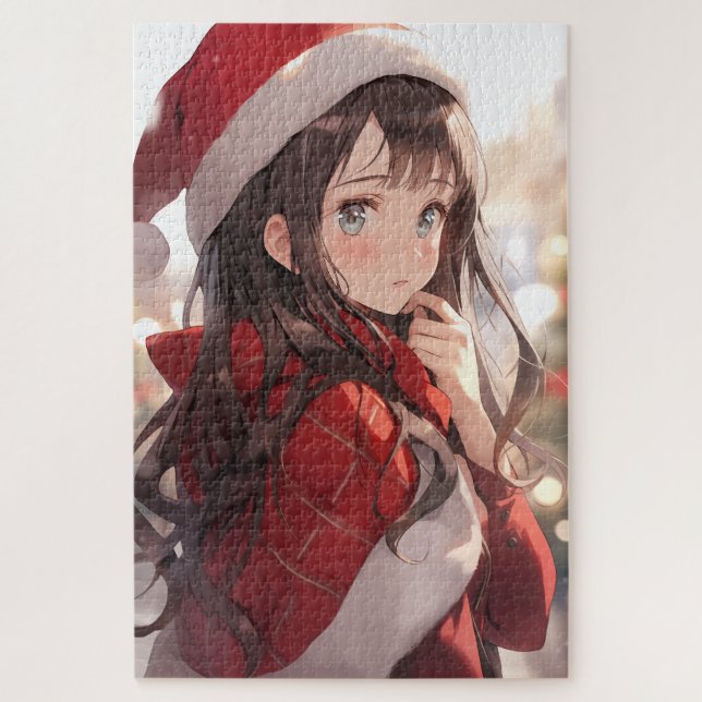 Christmas Anime Girl Jigsaw Puzzle (Vertical)