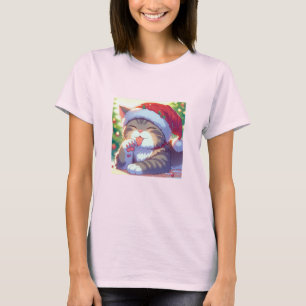 Christmas anime kitty T-Shirt