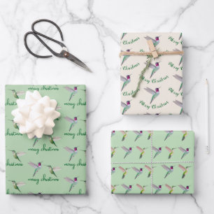 Christmas Anna'sHummingbird Wrapping Paper Sheet