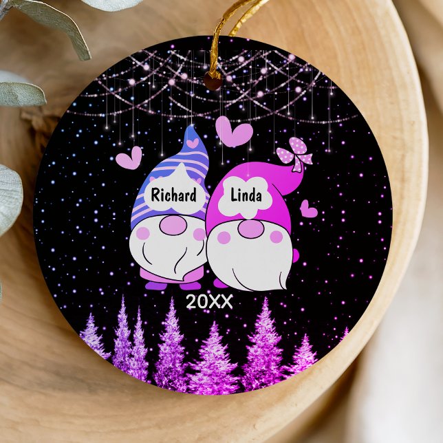 Christmas anniversary engaged married couple  ceramic tree decoration (Creator Uploaded)