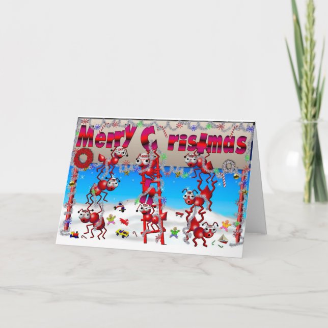 Christmas ants holiday card (Front)