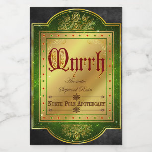 Christmas Apothecary Myrrh Label