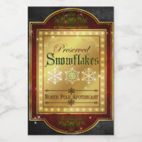 Christmas Apothecary Snowflakes Label