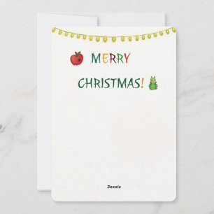 Christmas apple cookie postcard