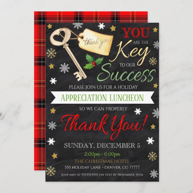 Christmas Appreciation Invitation (Front/Back)