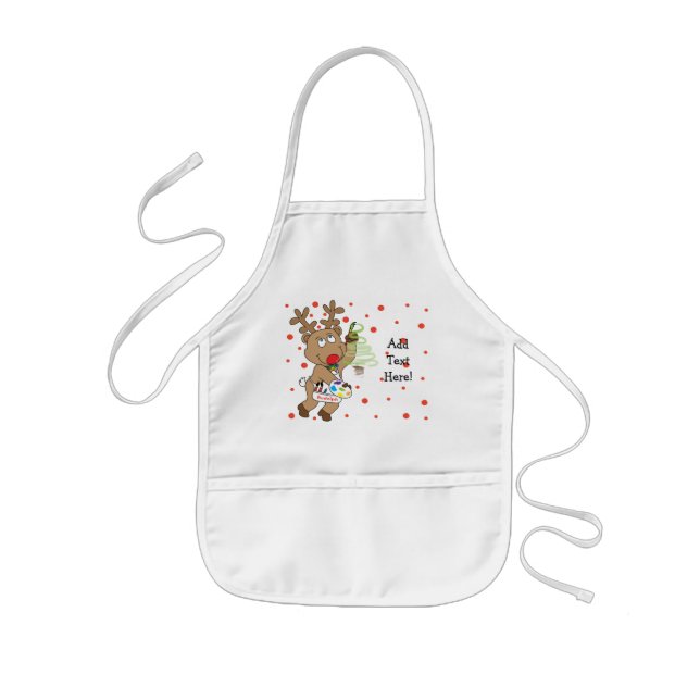 Christmas Apron for Kids Personalise (Front)