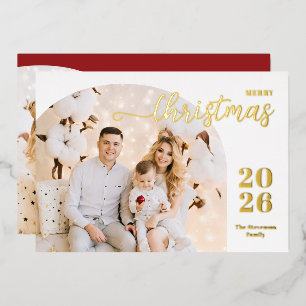 Christmas arch 2 photos modern minimalist red gold