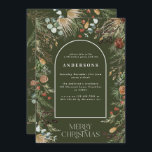 Christmas arch watercolor botanical Christmas Holi Holiday Card<br><div class="desc">Christmas arch watercolor botanical Christmas modern elegant watercolor dried botanical floral muted colours holiday arch Christmas party invitation card.</div>