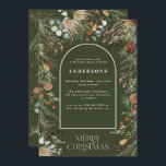 Christmas arch watercolor botanical Christmas Holi Holiday Card<br><div class="desc">Christmas arch watercolor botanical Christmas modern elegant watercolor dried botanical floral muted colours holiday arch Christmas party invitation card.</div>