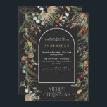Christmas arch watercolor botanical Christmas Holiday Card<br><div class="desc">Christmas arch watercolor botanical Christmas modern elegant watercolor dried botanical floral muted colours holiday arch Christmas party invitation card.</div>