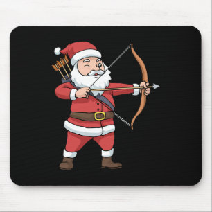 Christmas Archery Arrow Bow Hunting Santa Claus Mouse Pad