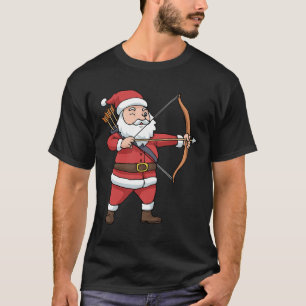 Christmas Archery Arrow Bow Hunting Santa Claus T-Shirt