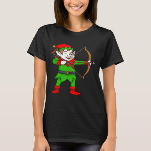 Christmas Archery  Kids Bow  Men Archery Elf T-Shirt