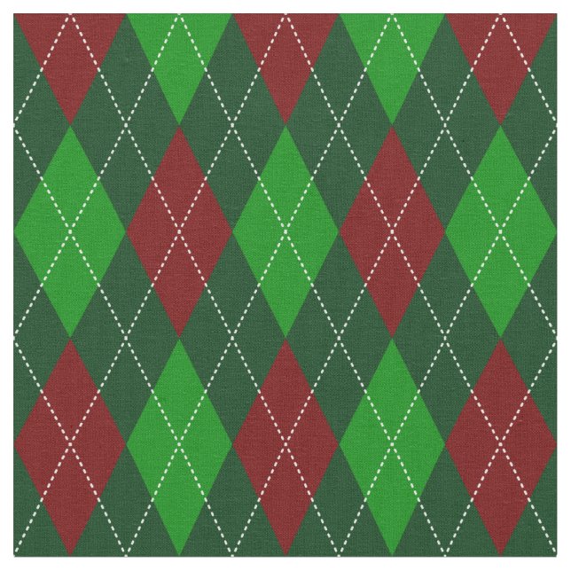 Christmas Argyle Fabric (Close Up)
