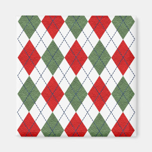 Christmas Argyle Magnet