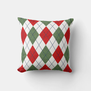 Christmas Argyle Pillow