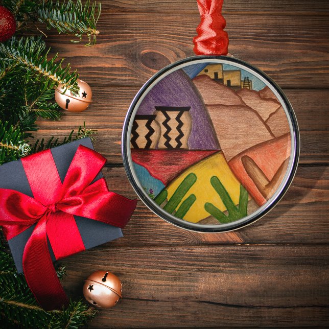 Christmas Arizona Desert Southwest Folk Art Metal Tree Decoration (Creator Uploaded)