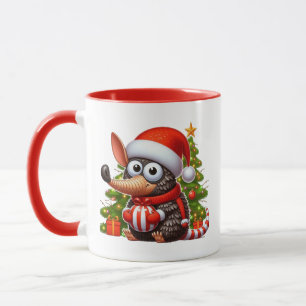 Christmas Armadillo add monogram Mug