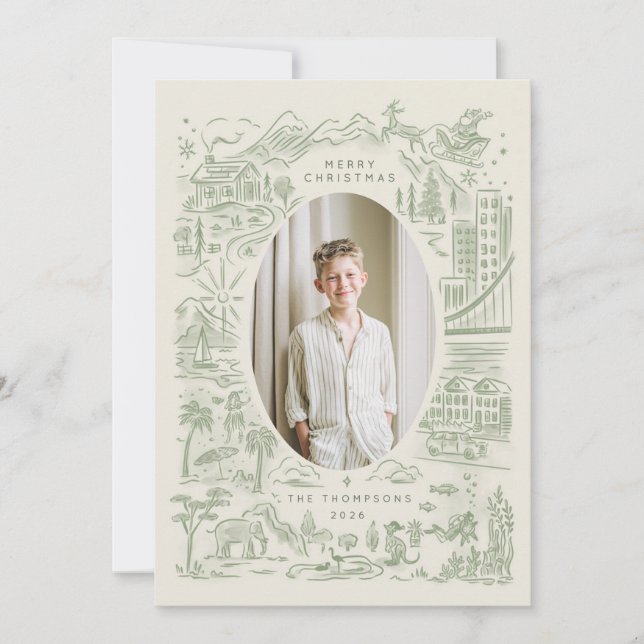 christmas around the world | holiday globetrotter card (Front)