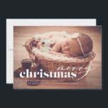 Christmas Arrival Holiday Photo Card<br><div class="desc">Announce the arrival of your newest addition with this full bleed Christmas card.</div>