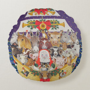 Christmas Arrival Round Cushion